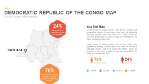 Democratic Republic of the Congo Map Powerpoint and Keynote template