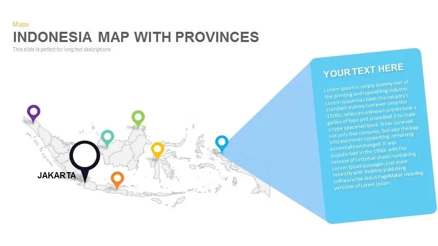 Indonesia Map With Provinces Powerpoint and Keynote template