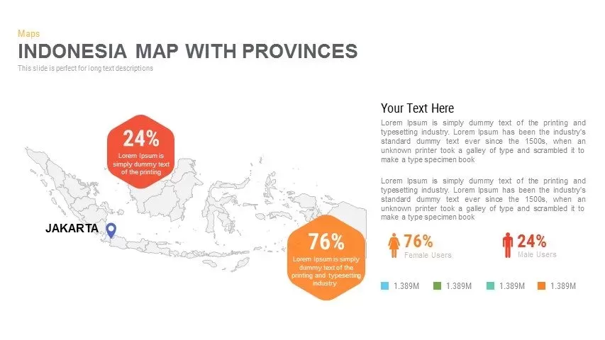 Indonesia Map With Provinces Powerpoint and Keynote template