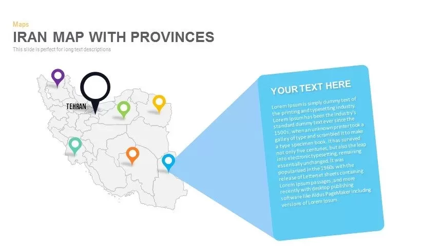 Iran Map With Provinces Powerpoint and Keynote template