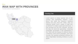 Iran Map With Provinces Powerpoint and Keynote template