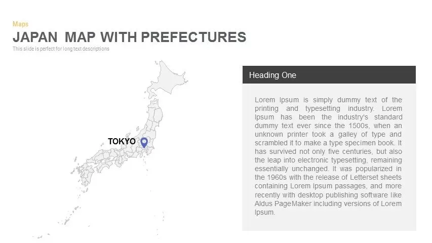 Japan Map With Prefectures Powerpoint and Keynote template