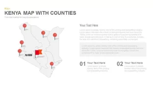 Kenya Map With counties Powerpoint and Keynote template