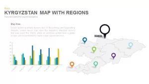 Kyrgyzstan Map With regions Powerpoint and Keynote template