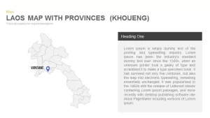 Laos Map With provinces Powerpoint and Keynote template