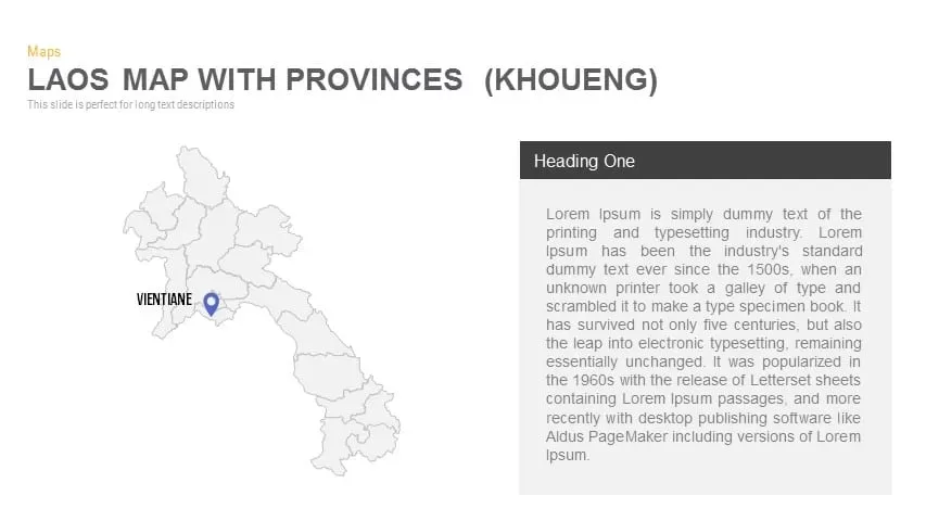 Laos Map With provinces Powerpoint and Keynote template