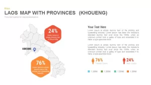 Laos Map With provinces Powerpoint and Keynote template