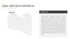 Libya Map With districts Powerpoint and Keynote template