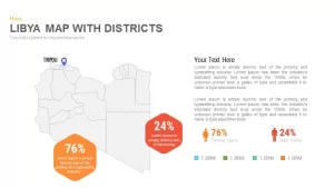 Libya Map With districts Powerpoint and Keynote template