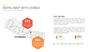 Nepal Map With zones Powerpoint and Keynote template