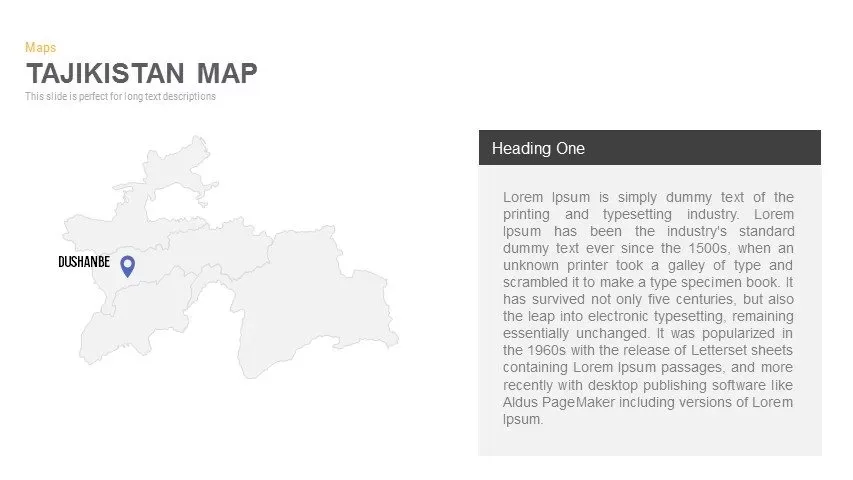 Tajikistan Map Powerpoint and Keynote template