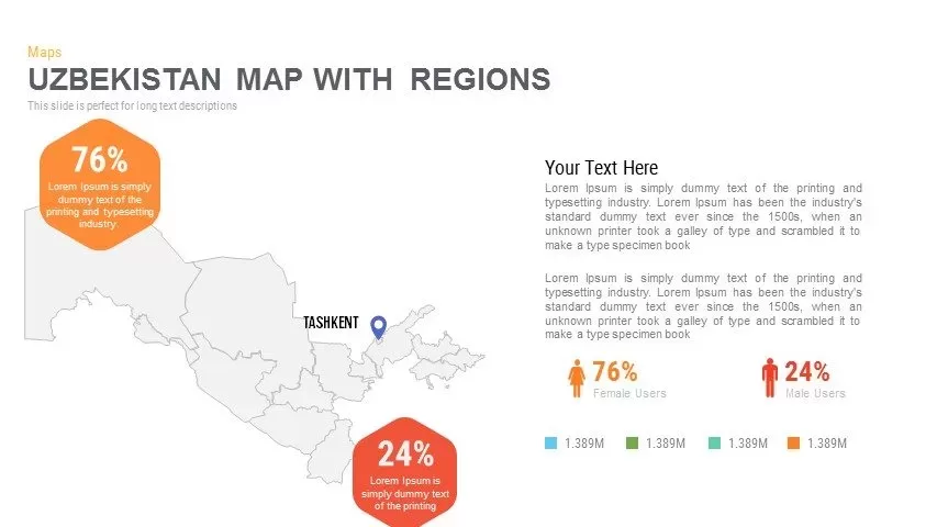 Uzbekistan Map Powerpoint and Keynote template