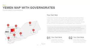 Yemen Map With governorates Powerpoint and Keynote template