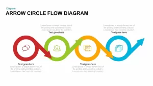 Arrow Circle Flow Diagram Powerpoint and Keynote template