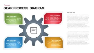 Gear process diagram template for PowerPoint 