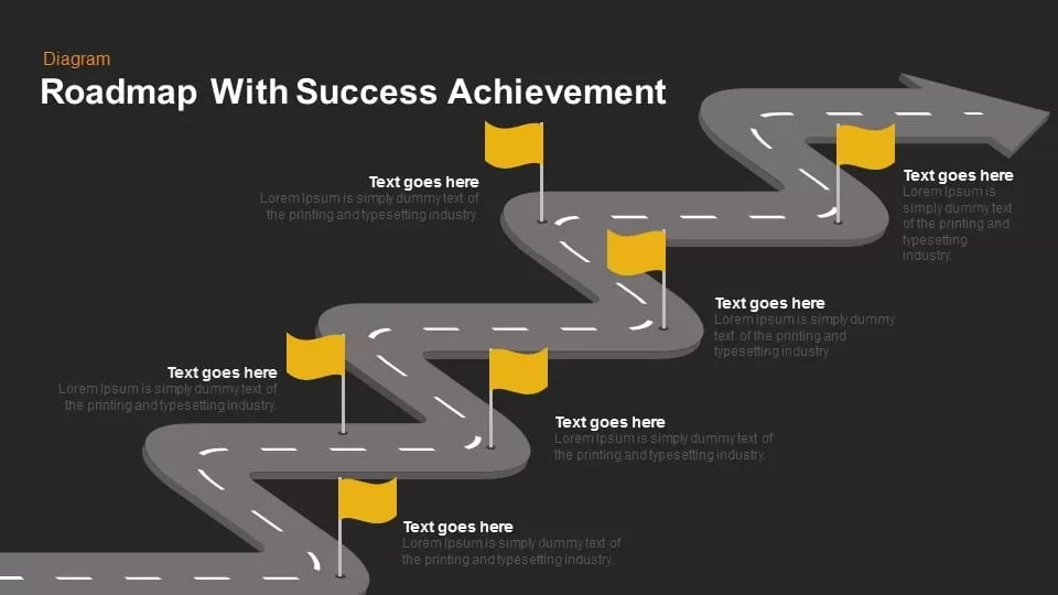 Roadmap to Success Template for PowerPoint and Keynote for success achievement