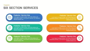 Six Service Boxes Keynote and Powerpoint Template