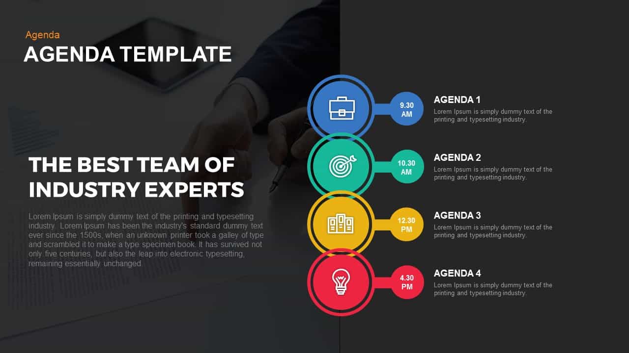 Agenda Template Powerpoint template