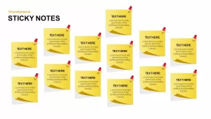 Post It Notes Keynote template