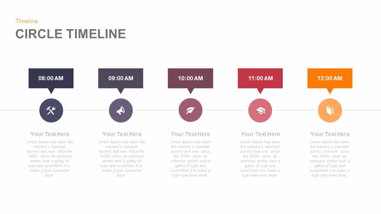 circle timeline PowerPoint template