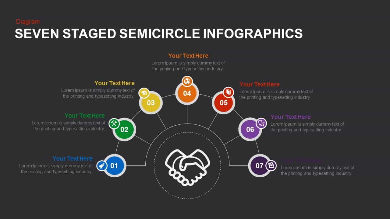 7 Step Semi Circle PowerPoint Template