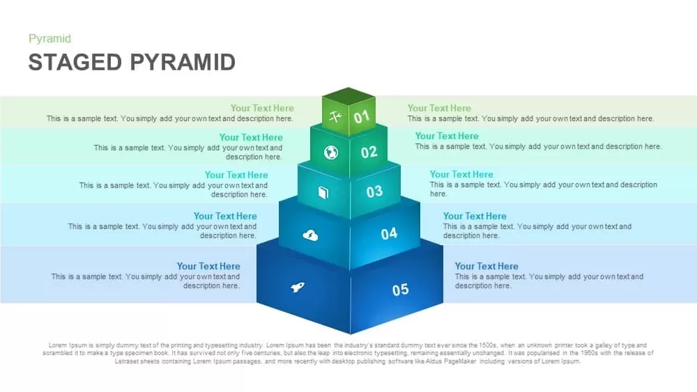 Staged Pyramid PowerPoint Template