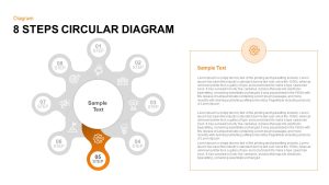 8 Steps Circular Diagram PowerPoint Template and Keynote Slide Fifth Step