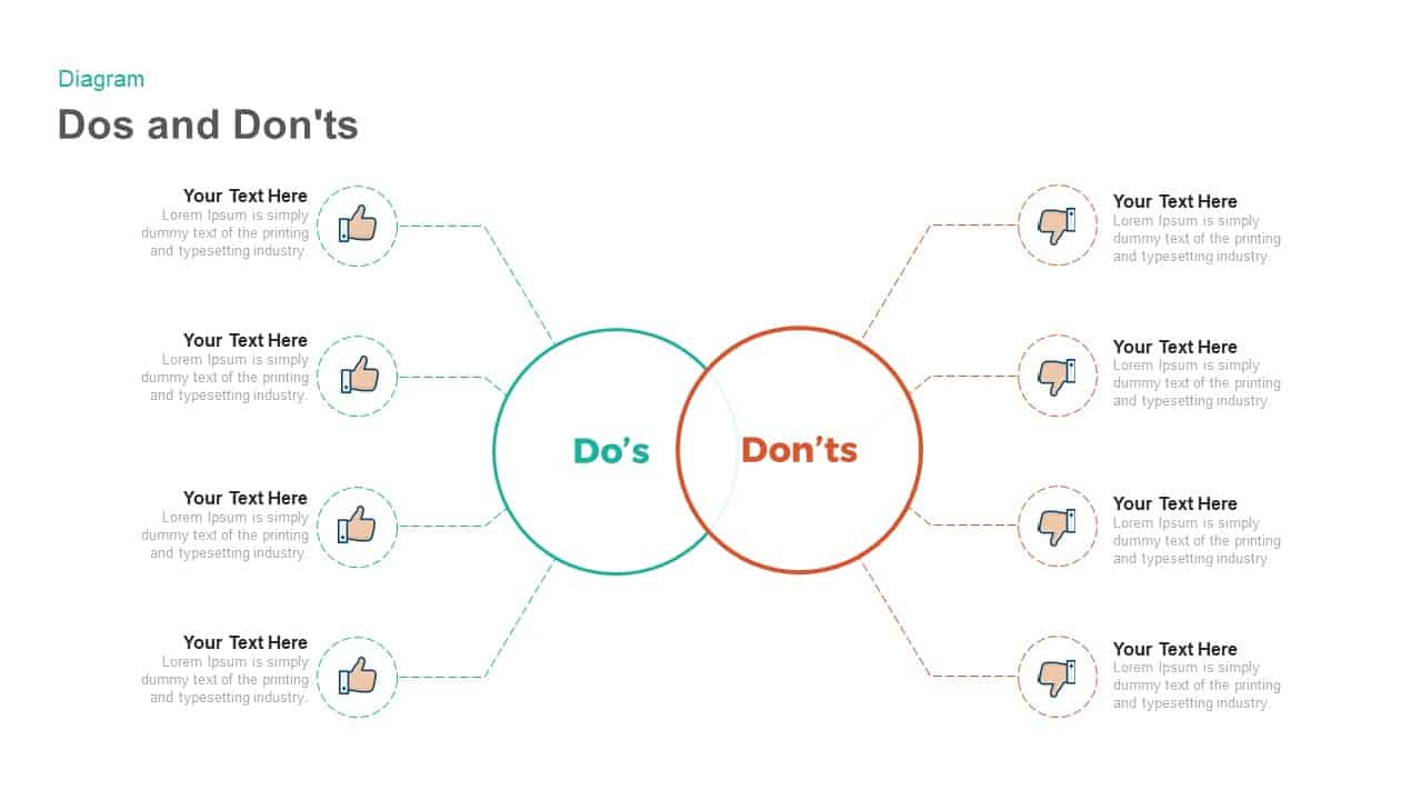 dos and don’ts PowerPoint template and keynote