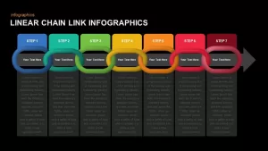 Linear Chain Link Infographics Powerpoint template.