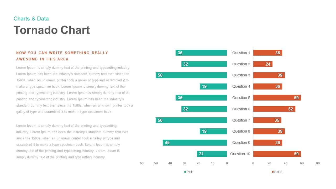 Tornado Chart PowerPoint template