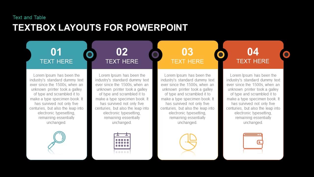 Textbox layouts for PowerPoint Template