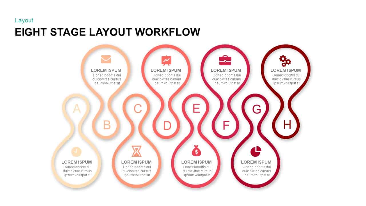 Eight Stage Layout Workflow PowerPoint Template & Keynote Presentations