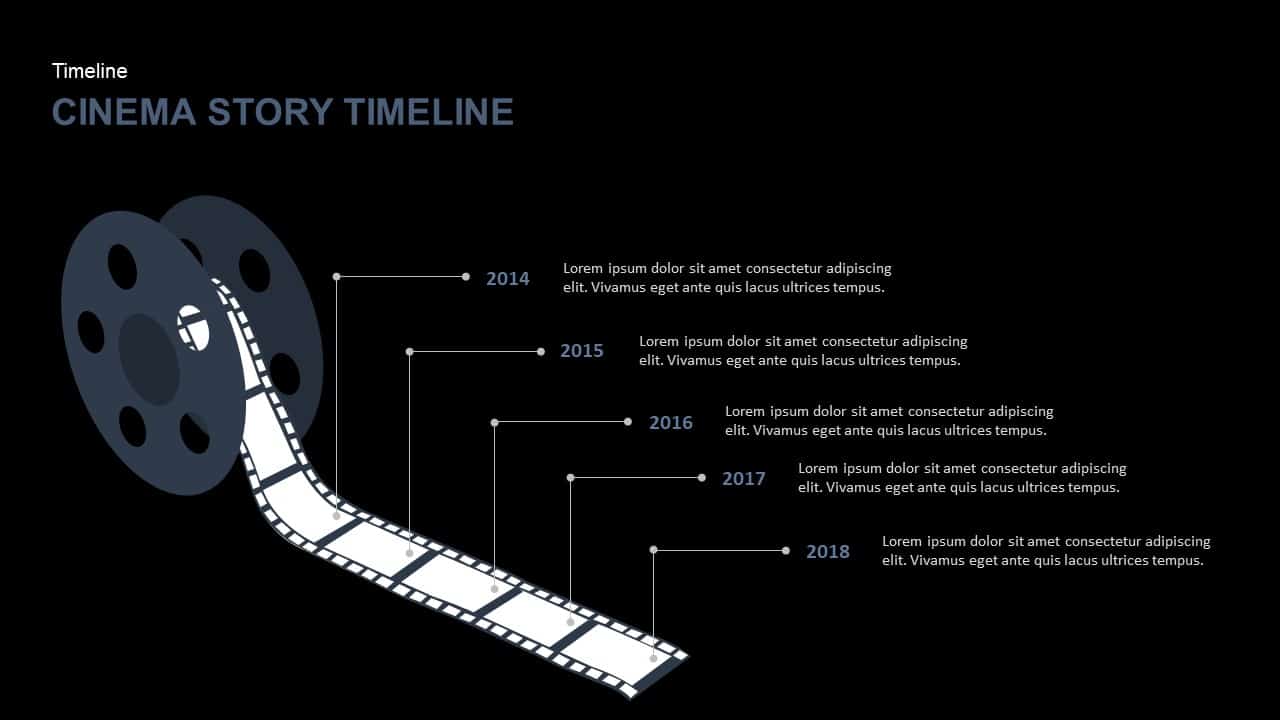 Cinema Story Timeline PowerPoint Template