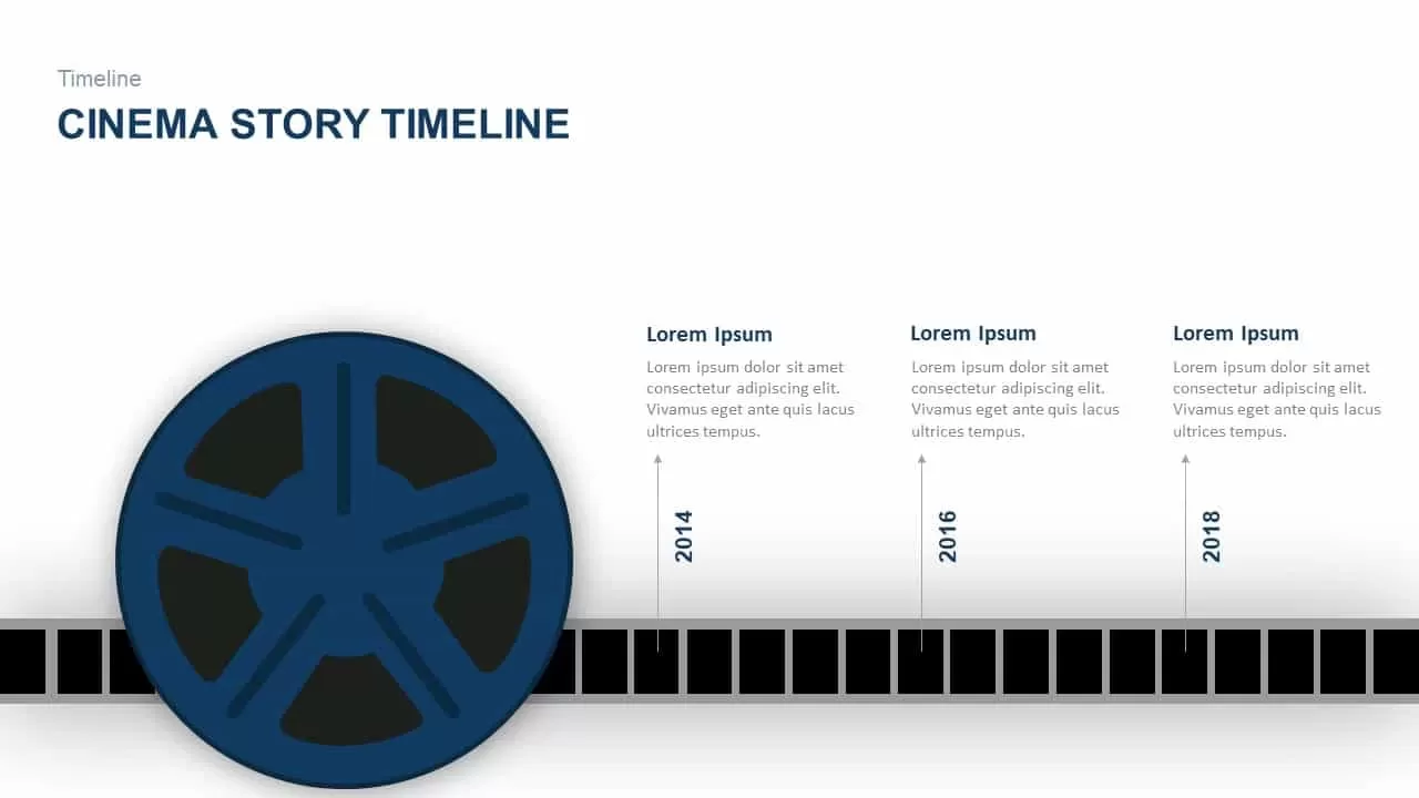 Cinema Story Timeline PowerPoint Template