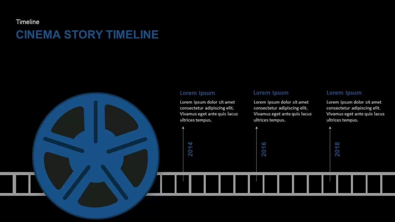 Cinema Story Timeline PowerPoint Template