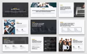 Modern Minimal Business PowerPoint Template and Keynote