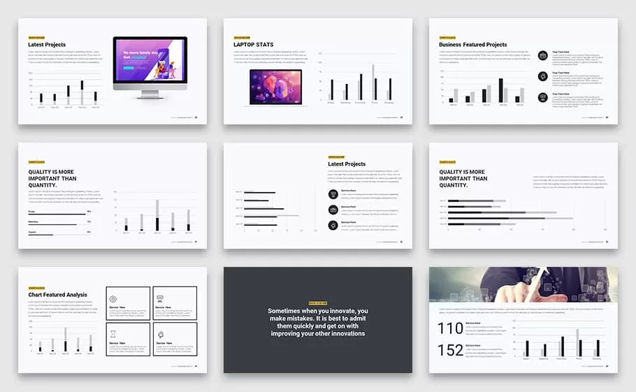 Modern Minimal Business PowerPoint Template and Keynote