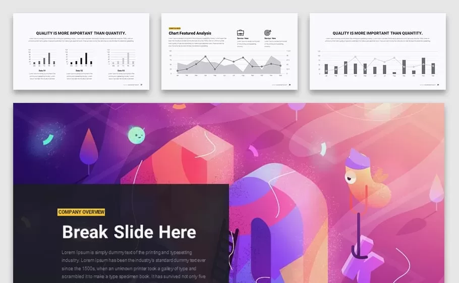 Modern Minimal Business PowerPoint Template and Keynote