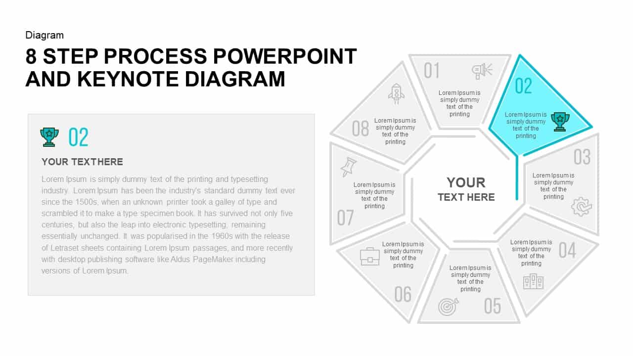 8 Step Process PowerPoint Diagram