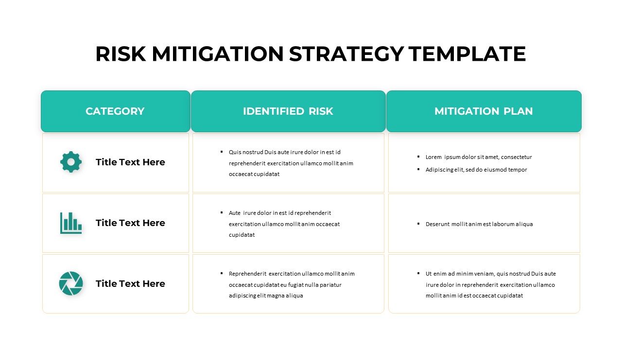 Risk Mitigation Strategy PPT Template