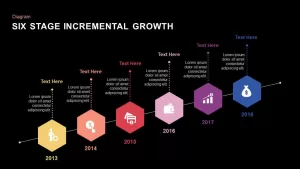 6 stage incremental growth PowerPoint template and keynote slides