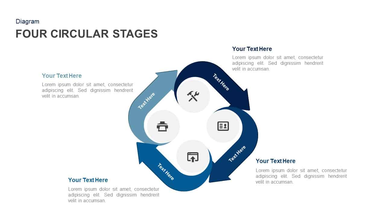 Circular stages powerpoint template and keynote slide