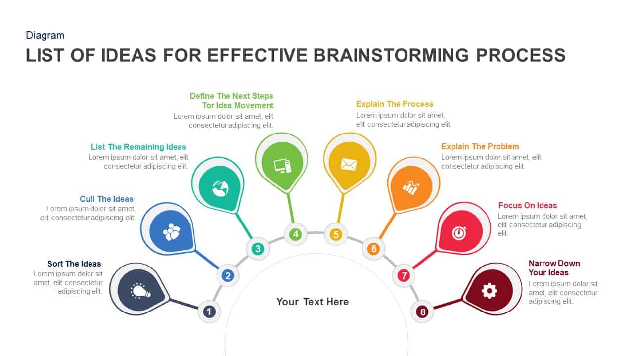 Techniques for Effective Brainstorming Process PowerPoint template and Keynote slide