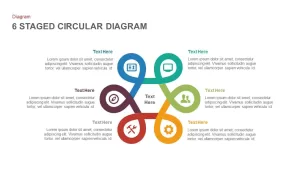 6 stage circular diagram powerpoint template and keynote