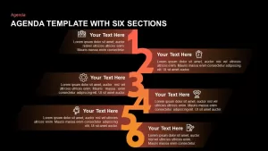 Agenda Template with Six Sections PowerPoint
