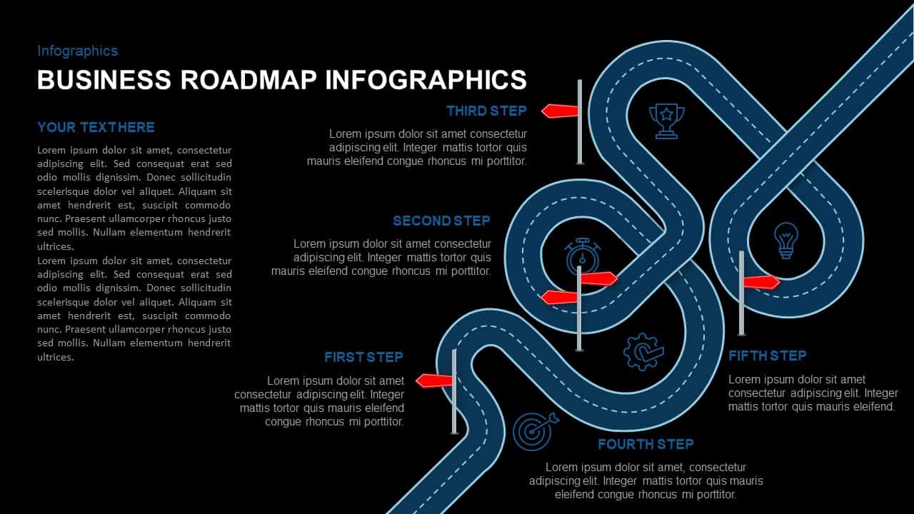 business roadmap template for PowerPoint and keynote