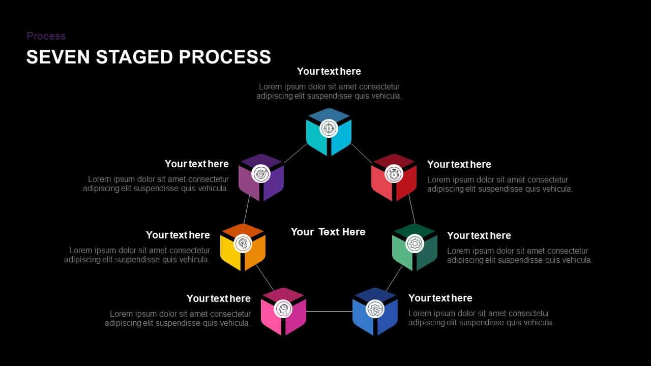 7 Stage Process Circular Diagram Template for PowerPoint and Keynote