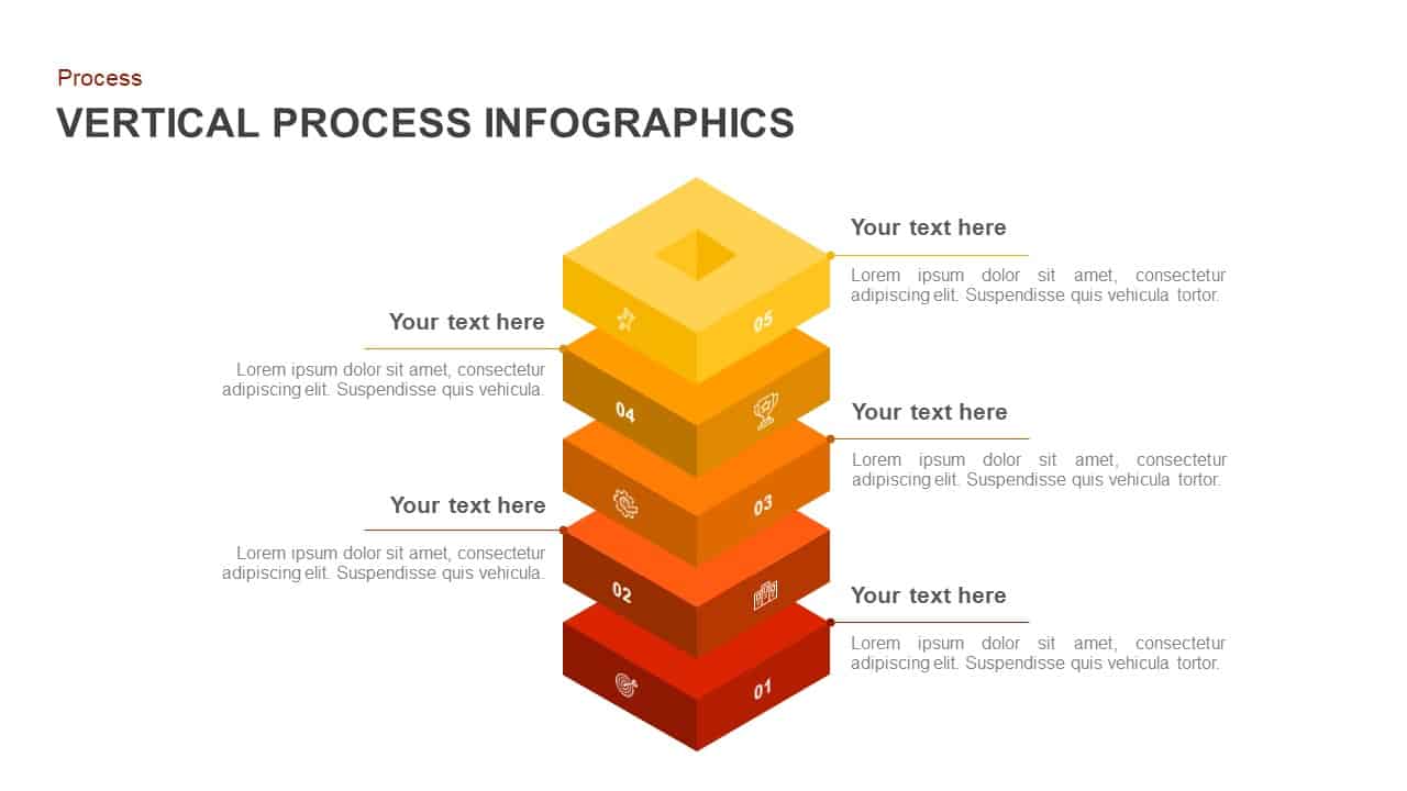 vertical process PowerPoint template an keynote