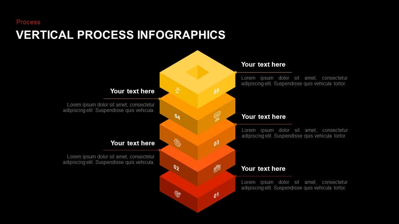 vertical process template for PowerPoint and keynote