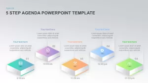 5 step agenda template for PowerPoint and keynote